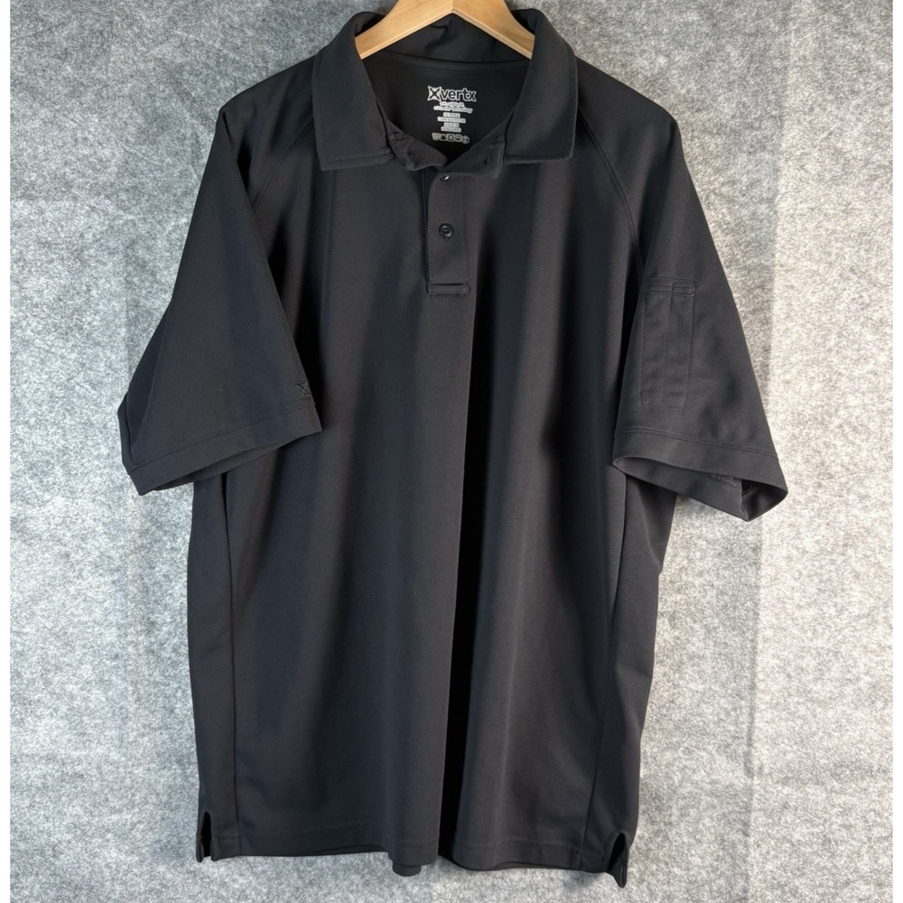 VERTX Polo Men's Size 2XL‎ Black Coldblack Short Sleeve Golf Preppy Workwear